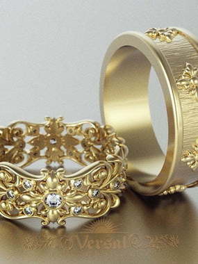 Обручальные кольца VGOK0110 из Белое золото, Желтое золото, Платина от Ювелирный Дом Версаль 1