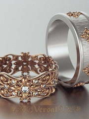 Обручальные кольца VGOK0110 из Белое золото, Розовое (красное) золото, Платина от Ювелирный Дом Версаль 2