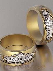 Обручальные кольца VGOK0089 из Желтое золото от Ювелирный Дом Версаль 1