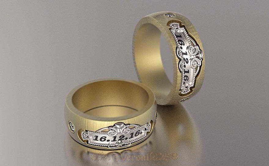 Обручальные кольца VGOK0089 из Желтое золото от Ювелирный Дом Версаль 2