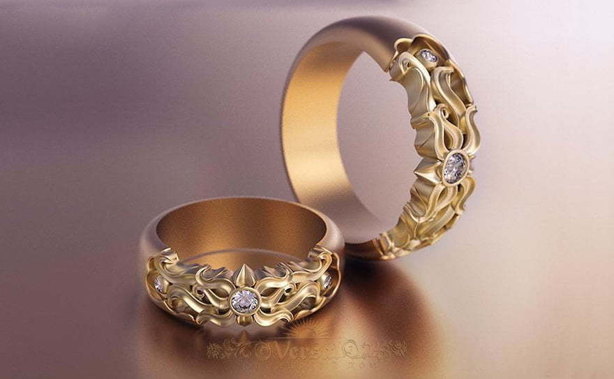 Обручальные кольца VGOK0141 из Желтое золото от Ювелирный Дом Версаль 1
