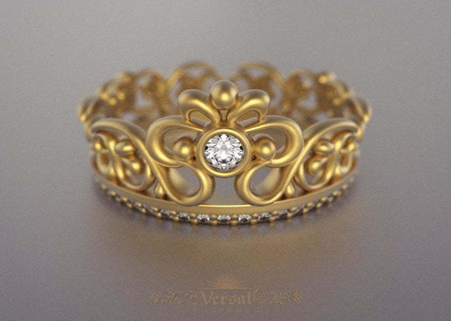 Помолвочное кольцо VGPK0106 из Желтое золото от Ювелирный Дом Версаль 1