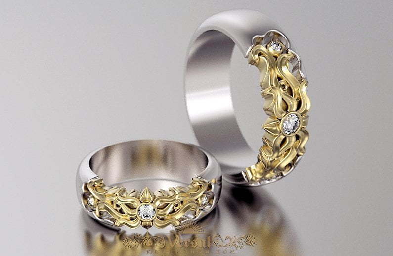 Обручальные кольца VGOK0141 из Комбинированные от Ювелирный Дом Версаль 1