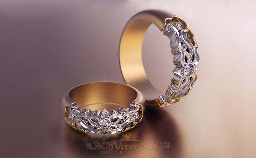 Обручальные кольца VGOK0141 из Комбинированные от Ювелирный Дом Версаль 3