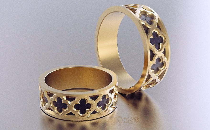 Обручальные кольца VGOK0200 из Белое золото, Желтое золото от Ювелирный Дом Версаль 1