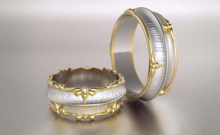 Обручальные кольца VGOK0169 из Комбинированные от Ювелирный Дом Версаль 2