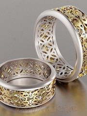 Обручальные кольца VGOK0099 из Комбинированные от Ювелирный Дом Версаль 2