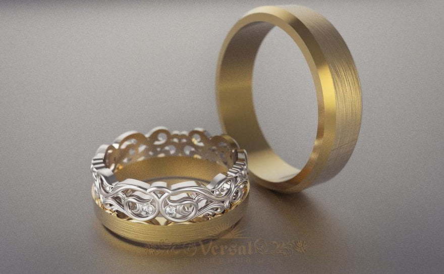 Обручальные кольца VGOK0171 из Комбинированные от Ювелирный Дом Версаль 3