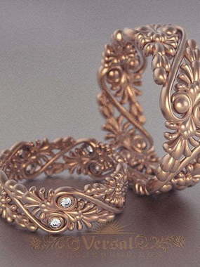 Обручальные кольца VGOK0155 из Розовое (красное) золото от Ювелирный Дом Версаль 1