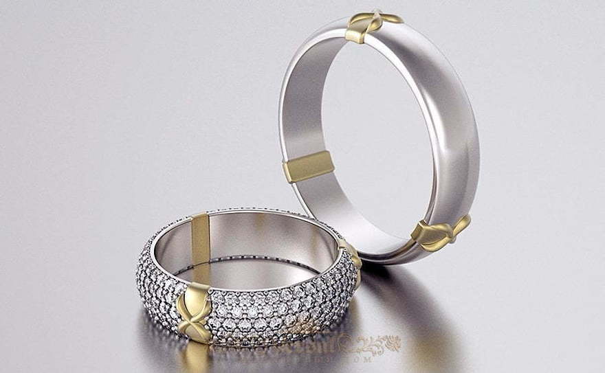 Обручальные кольца VGOK0140 из Комбинированные от Ювелирный Дом Версаль 1