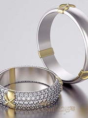 Обручальные кольца VGOK0140 из Комбинированные от Ювелирный Дом Версаль 1