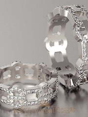 Обручальные кольца VGOK0087 из Белое золото, Платина от Ювелирный Дом Версаль 1