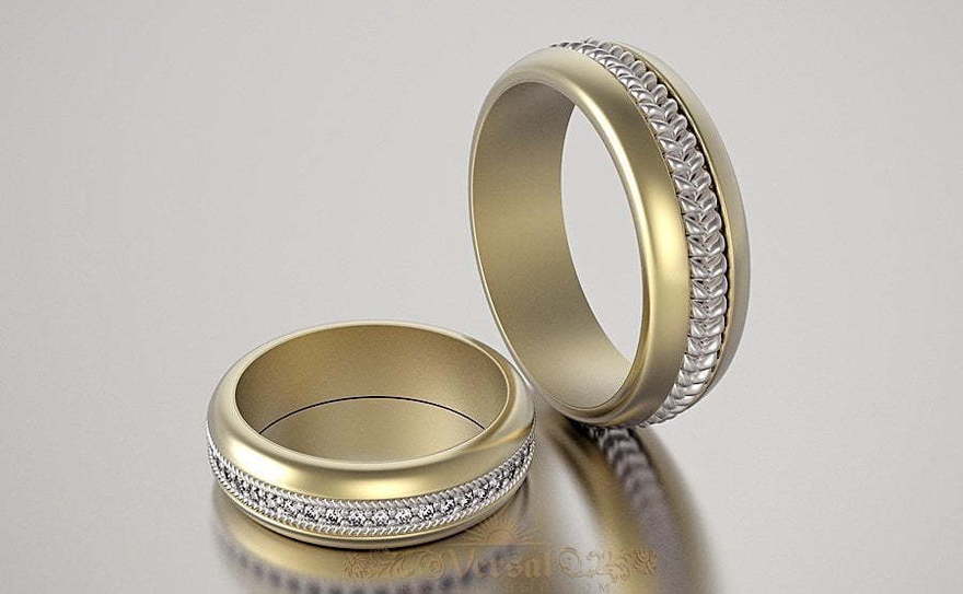 Обручальные кольца VGOK0021 из Желтое золото, Комбинированные от Ювелирный Дом Версаль 1