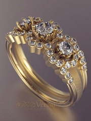 Помолвочное кольцо VGPK0103 из Желтое золото от Ювелирный Дом Версаль 1