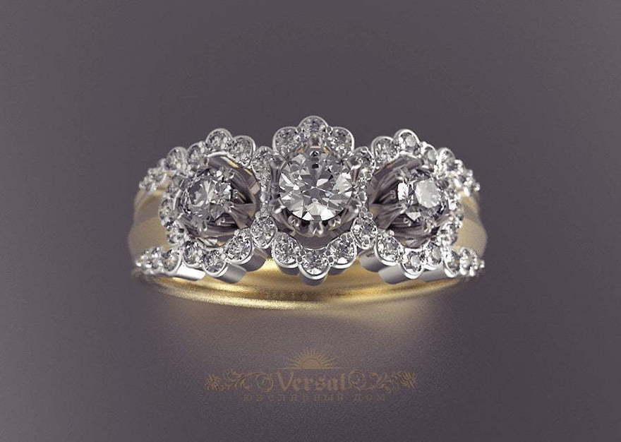 Помолвочное кольцо VGPK0103 из Комбинированные от Ювелирный Дом Версаль 2