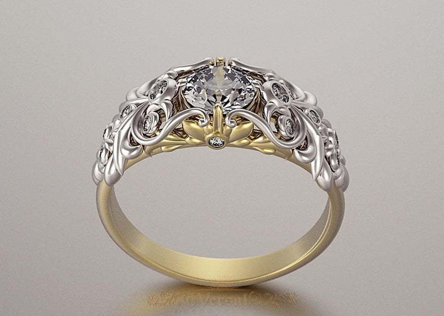 Помолвочное кольцо VGPK0083 из Комбинированные от Ювелирный Дом Версаль 1