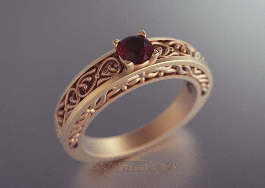Помолвочные кольца VGPK0099 из Розовое (красное) золото от Ювелирный Дом Версаль 1