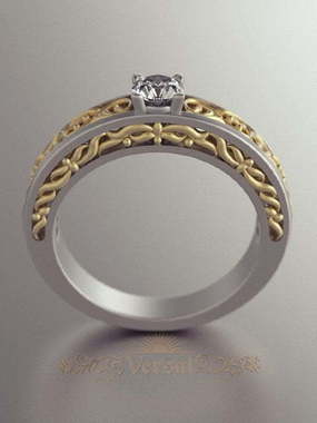 Помолвочные кольца VGPK0099 из Комбинированные от Ювелирный Дом Версаль 1