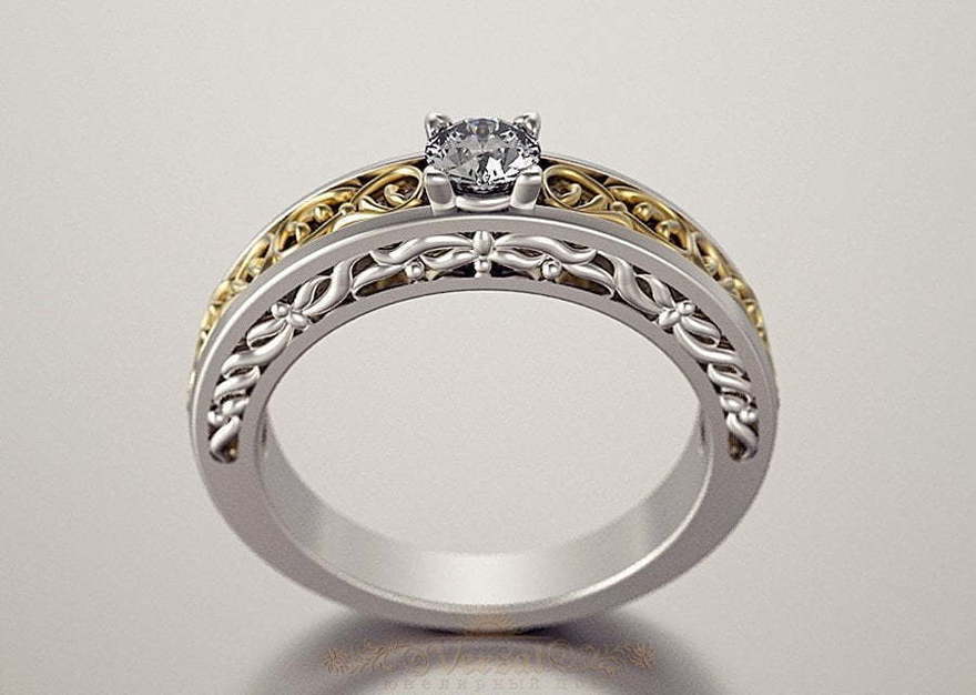 Помолвочные кольца VGPK0099 из Комбинированные от Ювелирный Дом Версаль 3