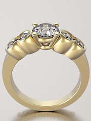 Помолвочное кольцо VGPK0051 из Желтое золото от Ювелирный Дом Версаль 1