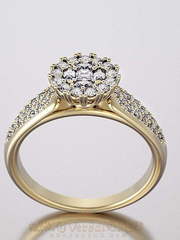 Помолвочное кольцо VGPK0089 из Желтое золото от Ювелирный Дом Версаль 1