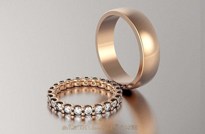 Обручальные кольца VGOK0027 из Розовое (красное) золото от Ювелирный Дом Версаль 1
