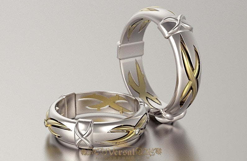 Обручальные кольца VGOK0136 из Комбинированные от Ювелирный Дом Версаль 1