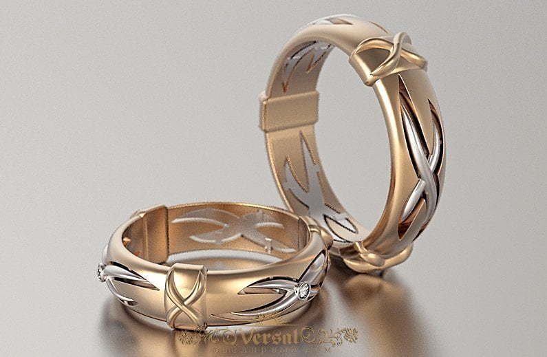 Обручальные кольца VGOK0136 из Комбинированные от Ювелирный Дом Версаль 4