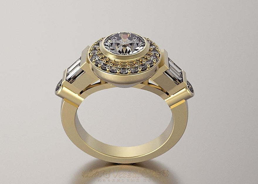 Помолвочное кольцо VGPK0025 из Желтое золото от Ювелирный Дом Версаль 1