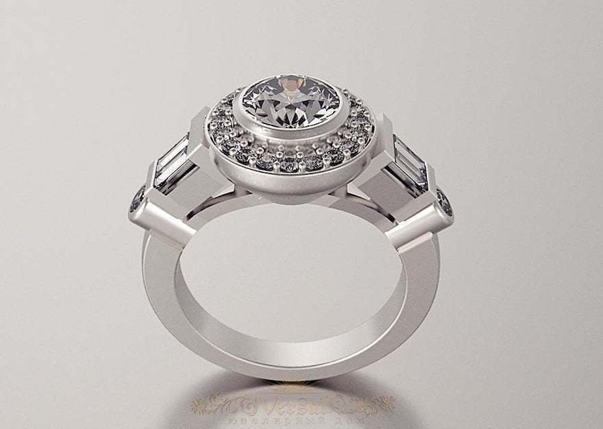 Помолвочное кольцо VGPK0025 из Белое золото от Ювелирный Дом Версаль 1