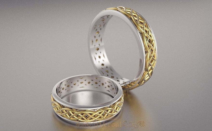 Обручальные кольца VGOK0079 из Комбинированные от Ювелирный Дом Версаль 3