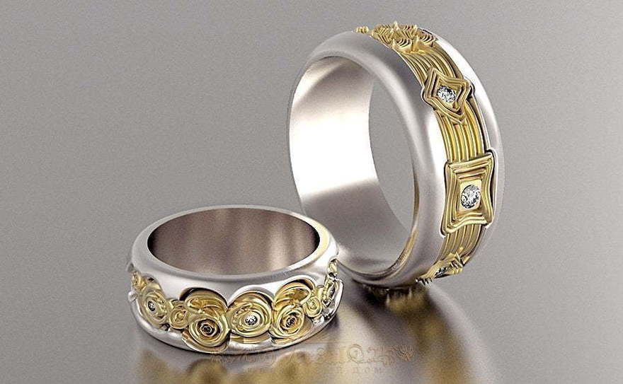 Обручальные кольца VGOK0098 из Комбинированные от Ювелирный Дом Версаль 1