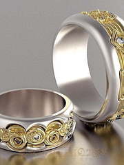 Обручальные кольца VGOK0098 из Комбинированные от Ювелирный Дом Версаль 1