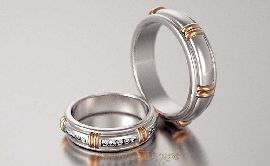 Обручальные кольца VGOK0064 из Комбинированные от Ювелирный Дом Версаль 1