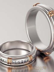 Обручальные кольца VGOK0064 из Комбинированные от Ювелирный Дом Версаль 1