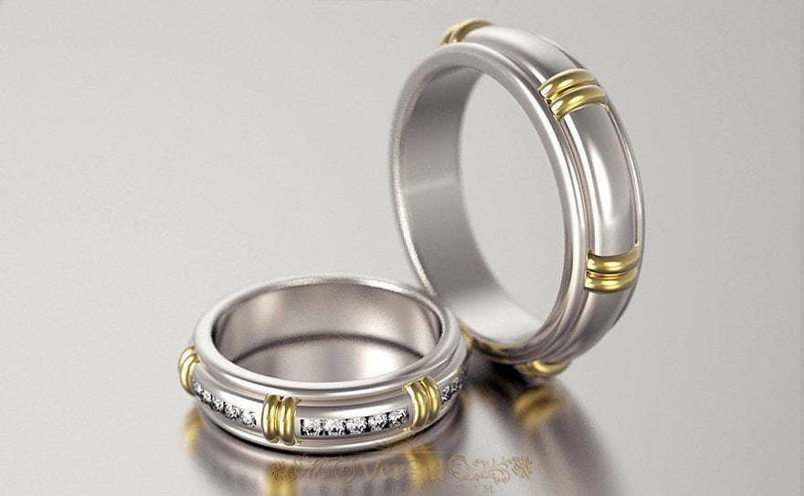 Обручальные кольца VGOK0064 из Комбинированные от Ювелирный Дом Версаль 2