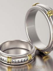 Обручальные кольца VGOK0064 из Комбинированные от Ювелирный Дом Версаль 2