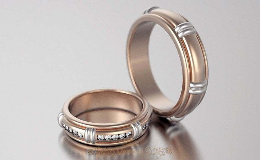 Обручальные кольца VGOK0064 из Комбинированные от Ювелирный Дом Версаль 4