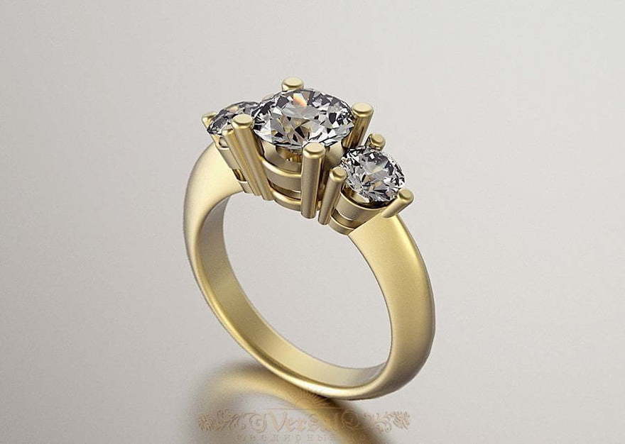 Помолвочное кольцо VGPK0039 из Желтое золото от Ювелирный Дом Версаль 1