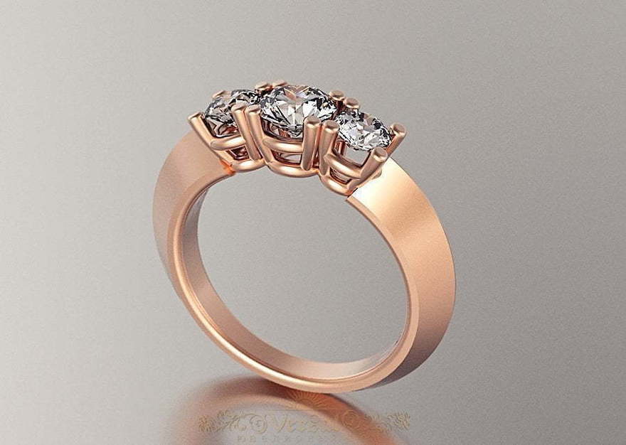 Помолвочное кольцо VGPK0037 из Розовое (красное) золото от Ювелирный Дом Версаль 1