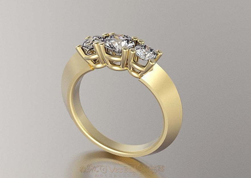 Помолвочное кольцо VGPK0037 из Желтое золото от Ювелирный Дом Версаль 1