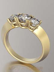 Помолвочное кольцо VGPK0037 из Желтое золото от Ювелирный Дом Версаль 1