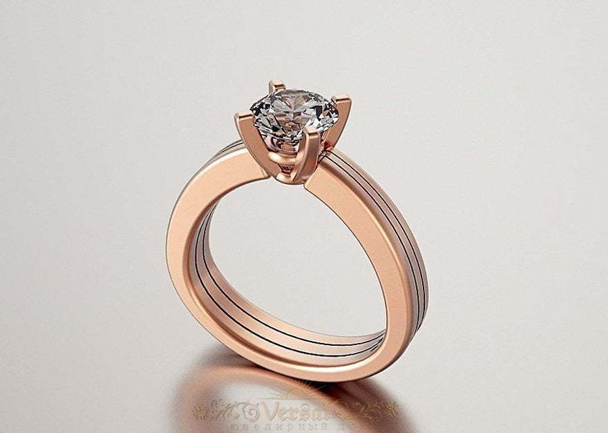 Помолвочное кольцо VGPK0024 из Розовое (красное) золото от Ювелирный Дом Версаль 1