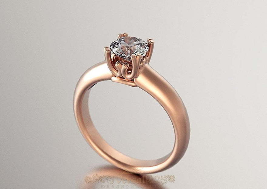 Помолвочное кольцо VGPK0020 из Розовое (красное) золото от Ювелирный Дом Версаль 1