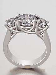 Помолвочное кольцо из белого золота VGPK0063 из Белое золото от Ювелирный Дом Версаль 1