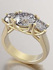 Помолвочное кольцо из желтого золота VGPK0063 из Желтое золото от Ювелирный Дом Версаль 1