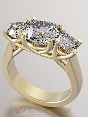Помолвочное кольцо из желтого золота VGPK0063 из Желтое золото от Ювелирный Дом Версаль 1