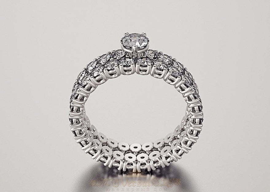 Помолвочное кольцо из белого золота VGPK0095 из Белое золото от Ювелирный Дом Версаль 1
