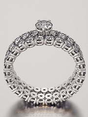 Помолвочное кольцо из белого золота VGPK0095 из Белое золото от Ювелирный Дом Версаль 1