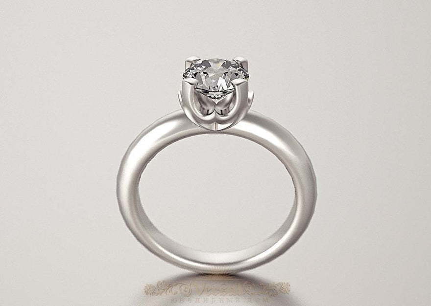 Помолвочное кольцо белого золота VGPK0035 из Белое золото от Ювелирный Дом Версаль 1